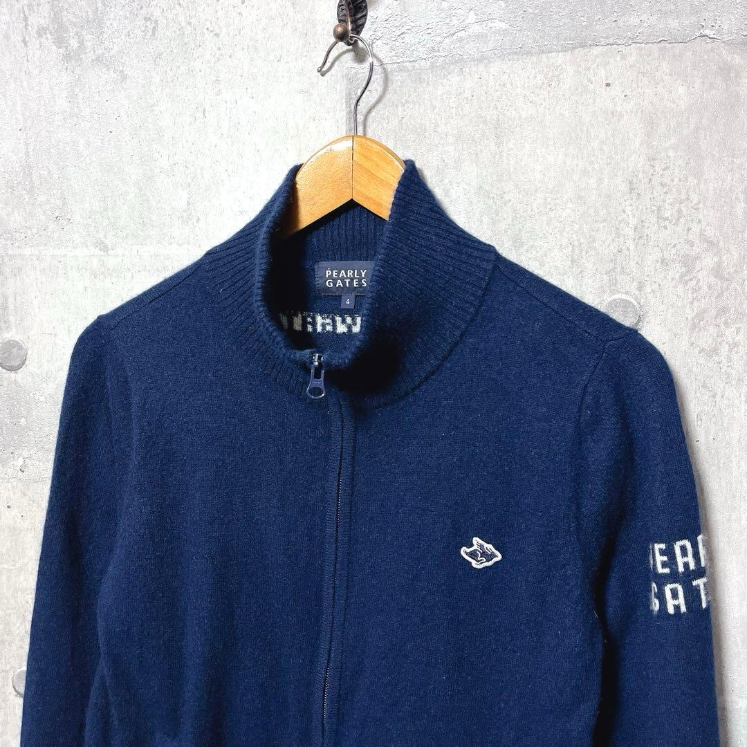 PEARLY GATES パーリーゲイツ カシミヤ天竺フルジップニットジャケット