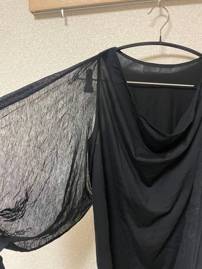 送料込 JULIUS 10ss ノースリーブカットソー【ブラック:サイズ1】