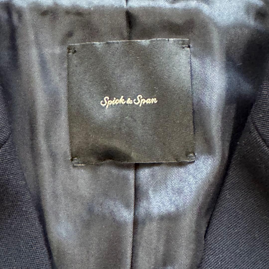 スピックアンドスパン ダブルテーラードジャケット 紺色 38