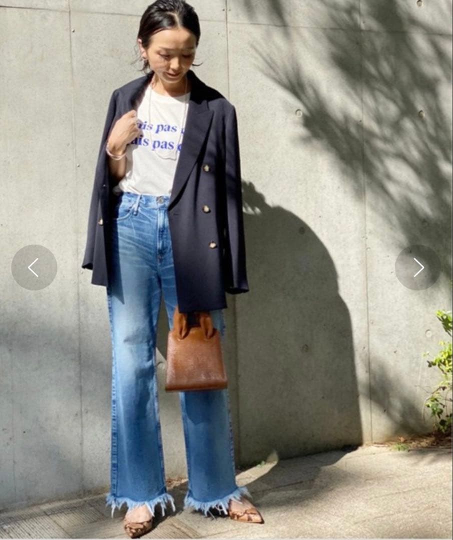 スピックアンドスパン ダブルテーラードジャケット 紺色 38