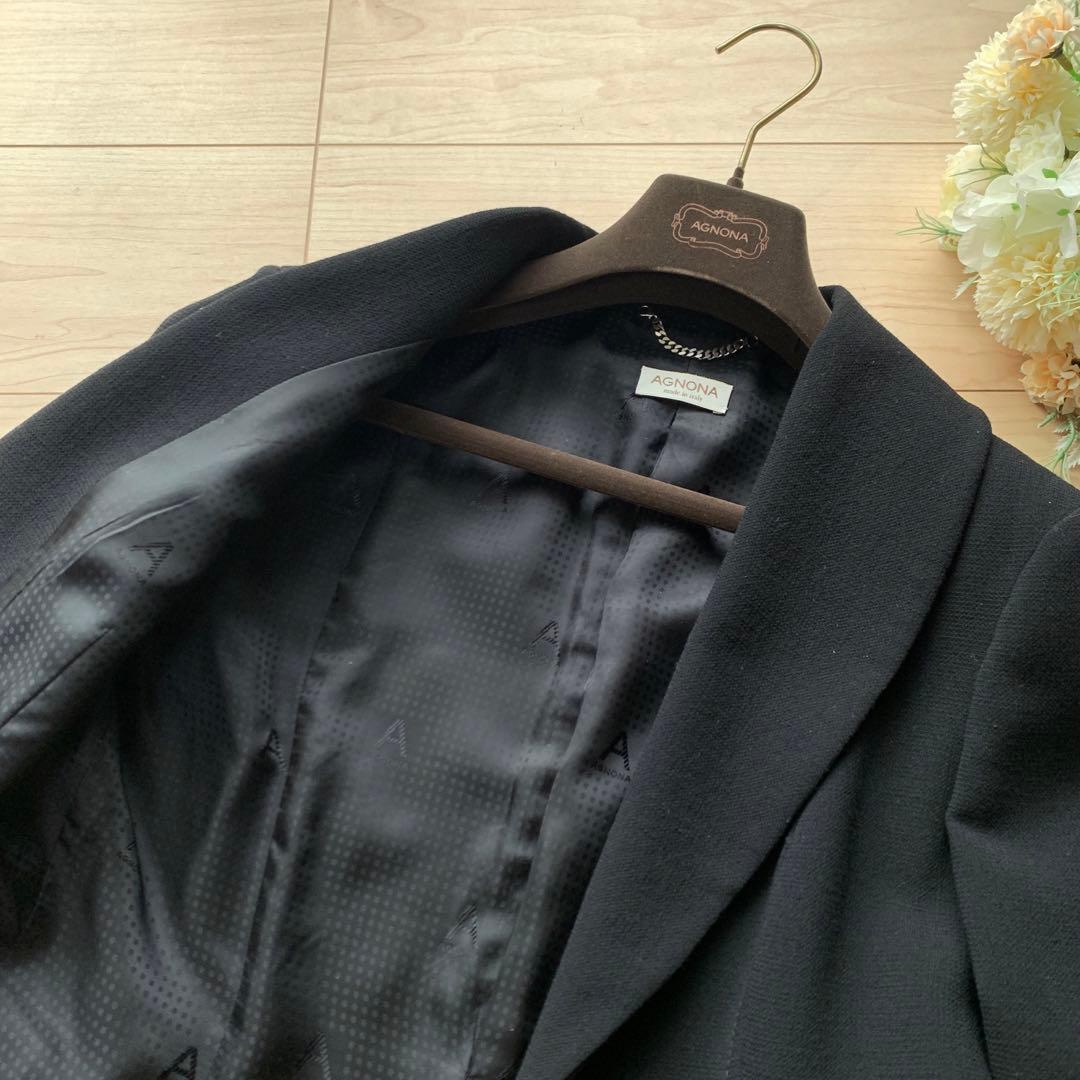 美品 AGNONA ヴァージンウール フォーマル アンサンブル クリーニング届