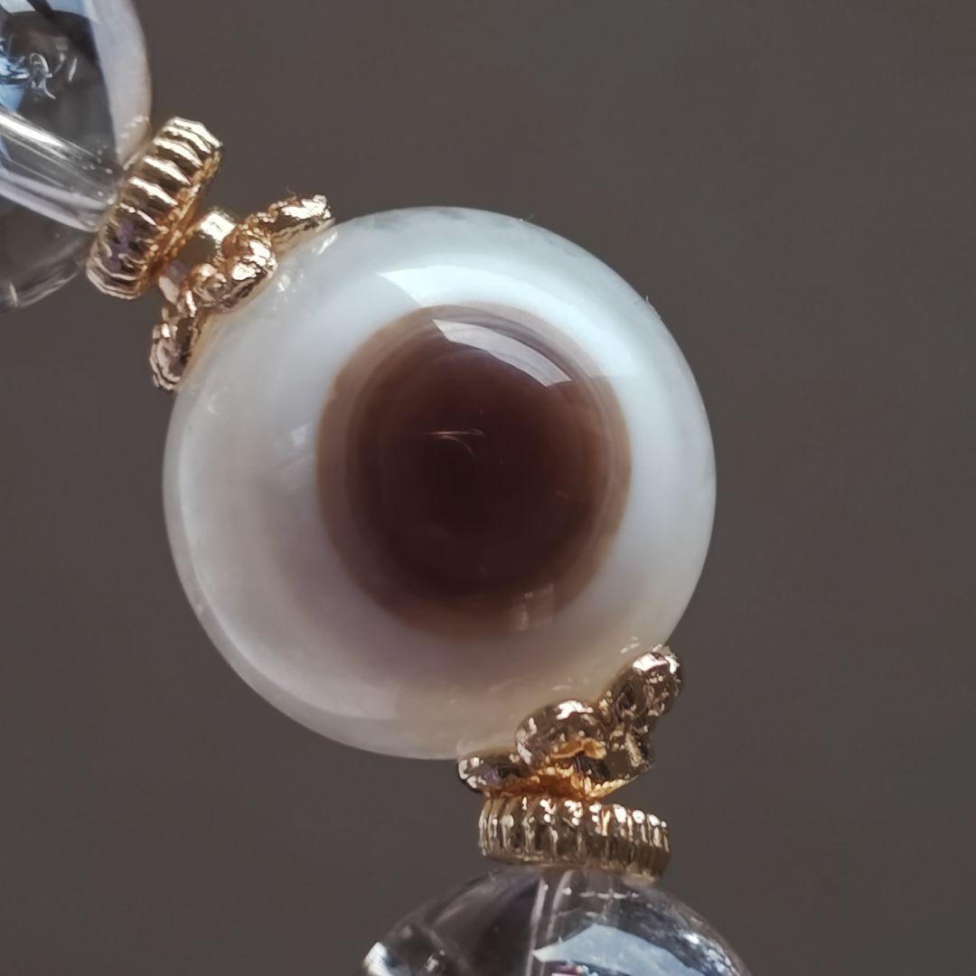 新作♡銀線　天眼観音天珠ブレス