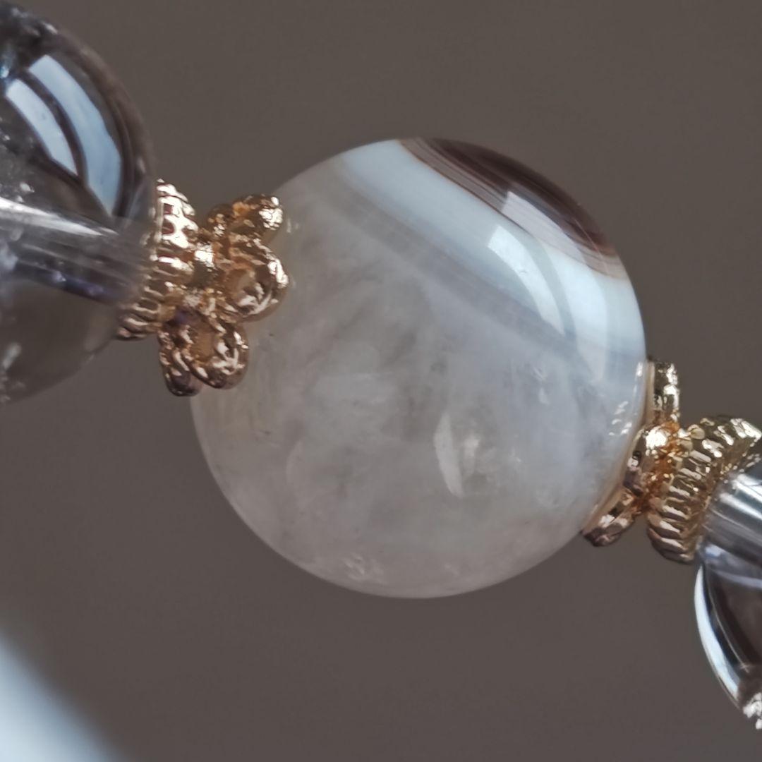 新作♡銀線　天眼観音天珠ブレス