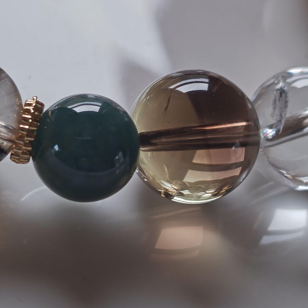 新作♡銀線　天眼観音天珠ブレス