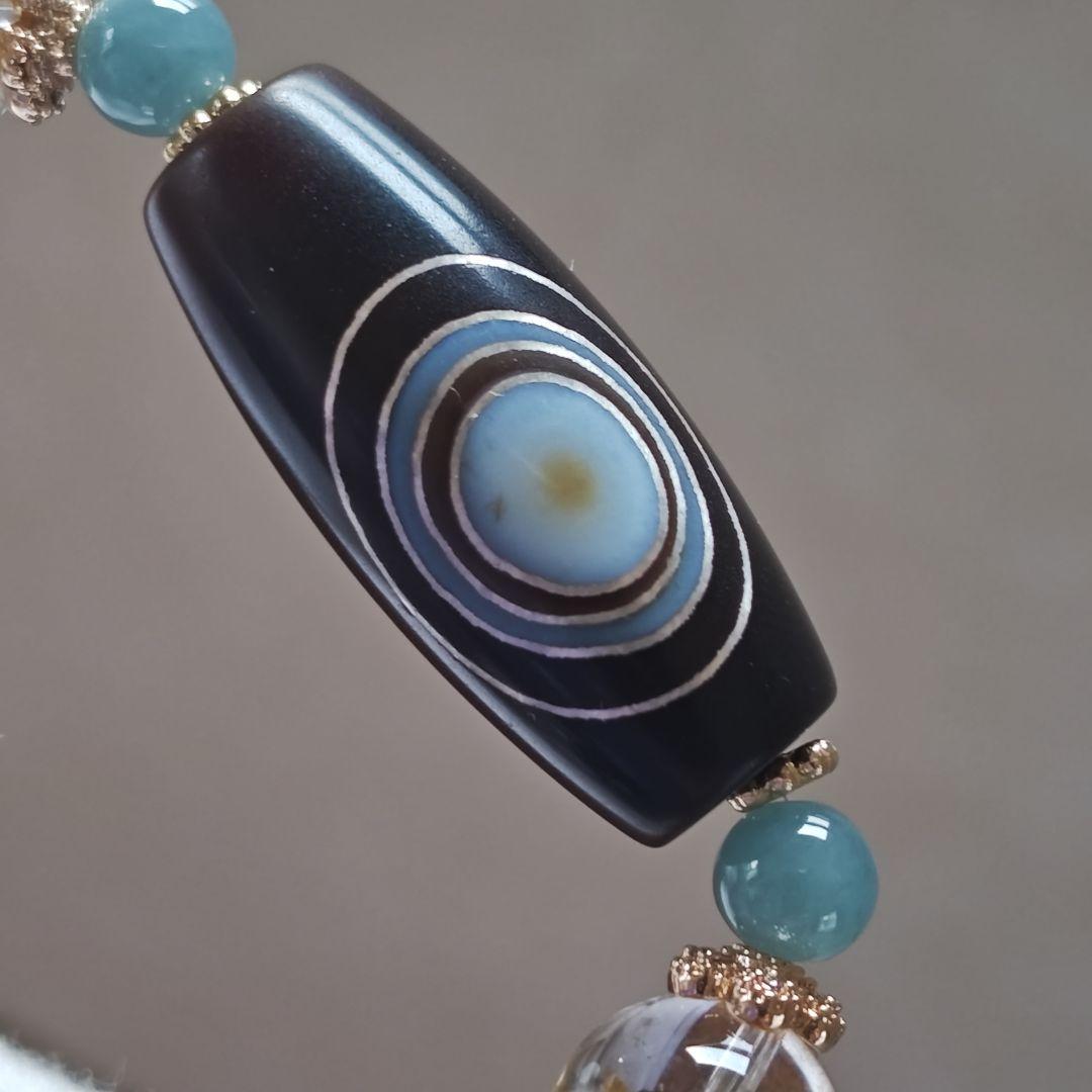 新作♡銀線　天眼観音天珠ブレス