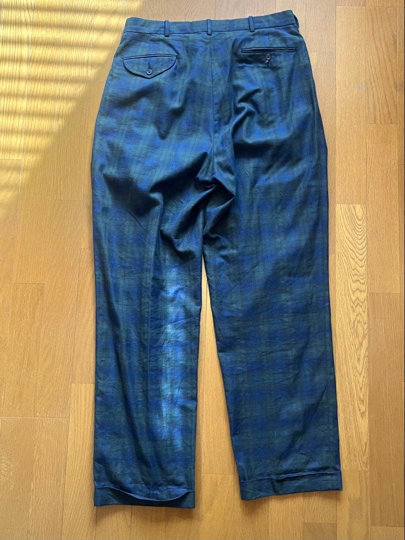 90's ラルフローレン　ブラックウォッチ　スラックス　34×34