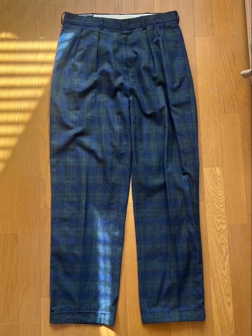 90's ラルフローレン　ブラックウォッチ　スラックス　34×34