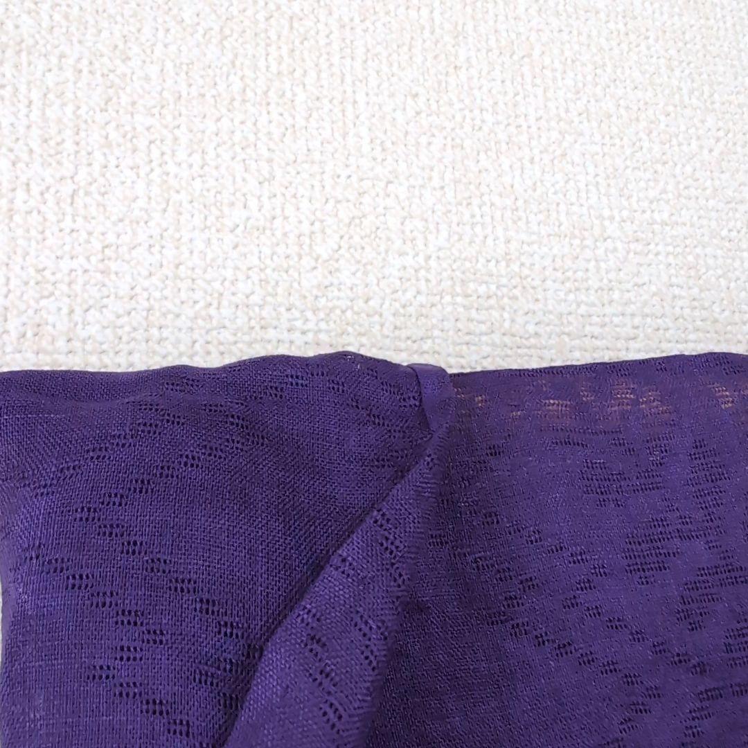 本麻　洗える長襦袢　桔梗色　カラー襦袢　リサイクル　管理ka3