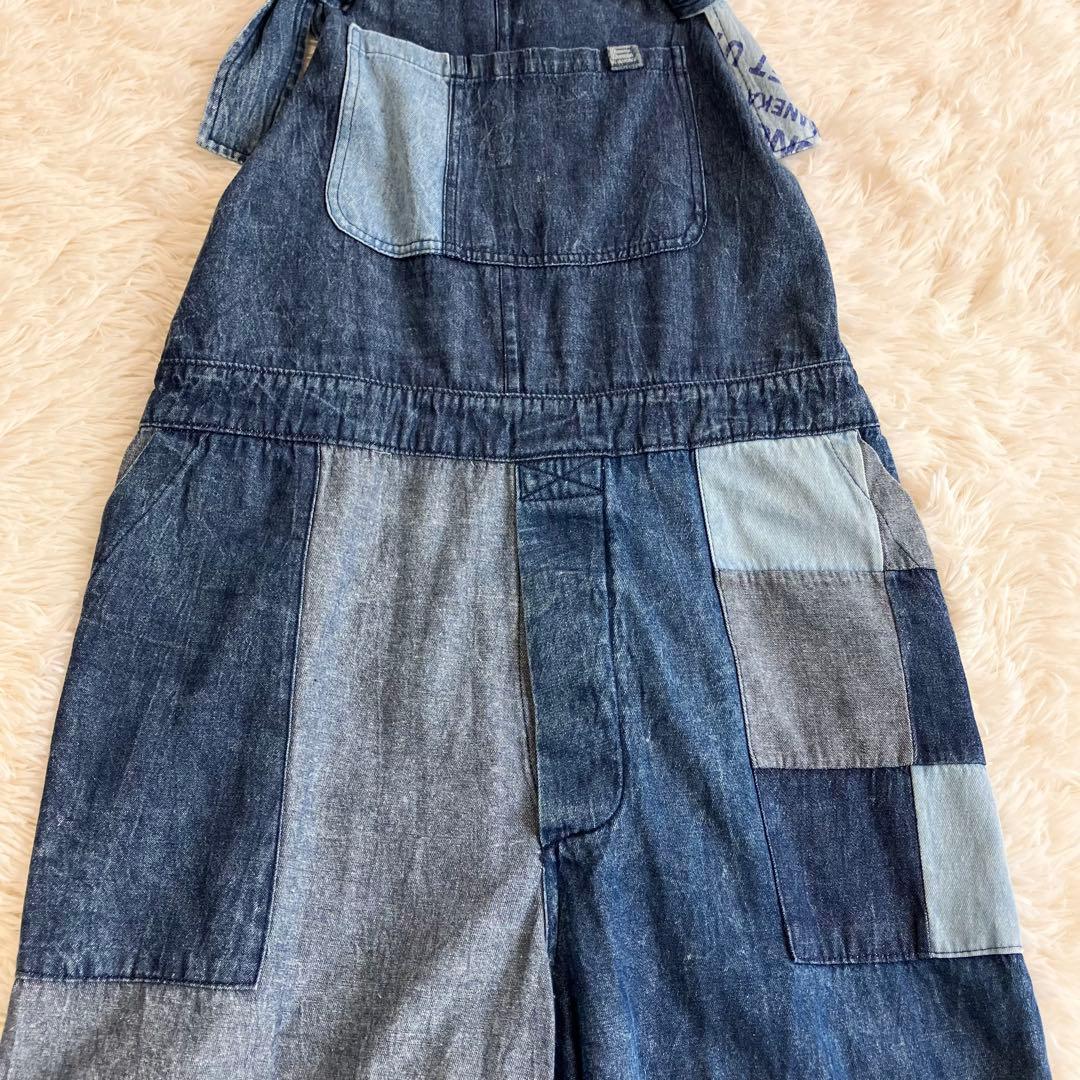 EL RODEO パッチワーク オーバーオール コットン ユニセックス ゆるだぼ