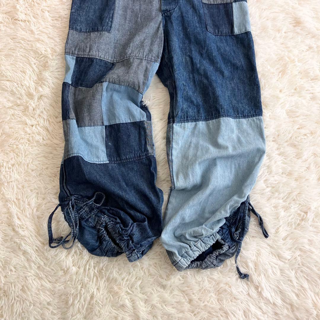 EL RODEO パッチワーク オーバーオール コットン ユニセックス ゆるだぼ