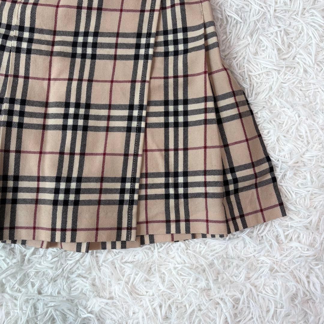 ✨美品✨バーバリーブルーレーベル ミニスカート ノバチェック プリーツ ベルト