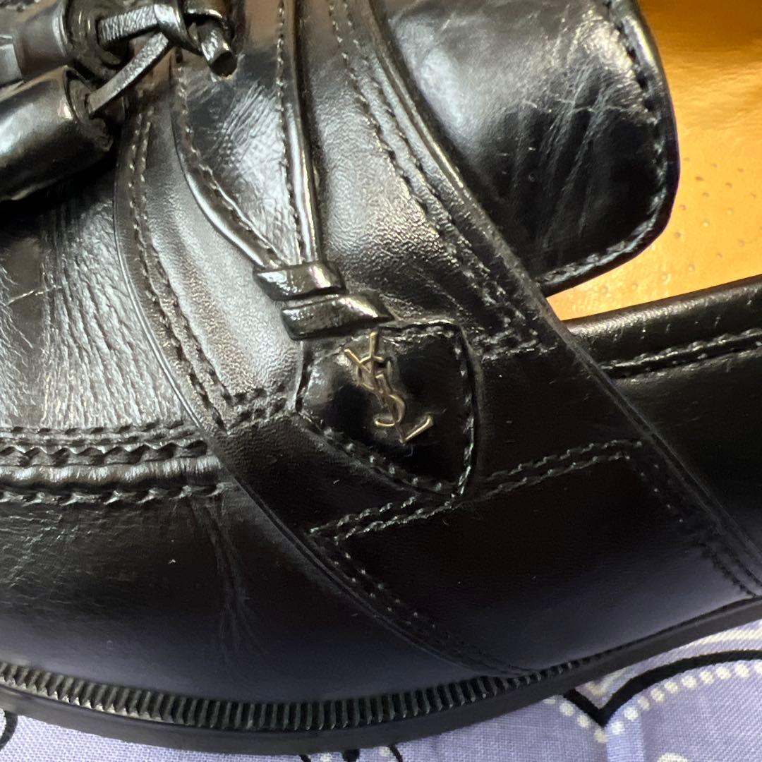 ブラックレザー タッセルローファー