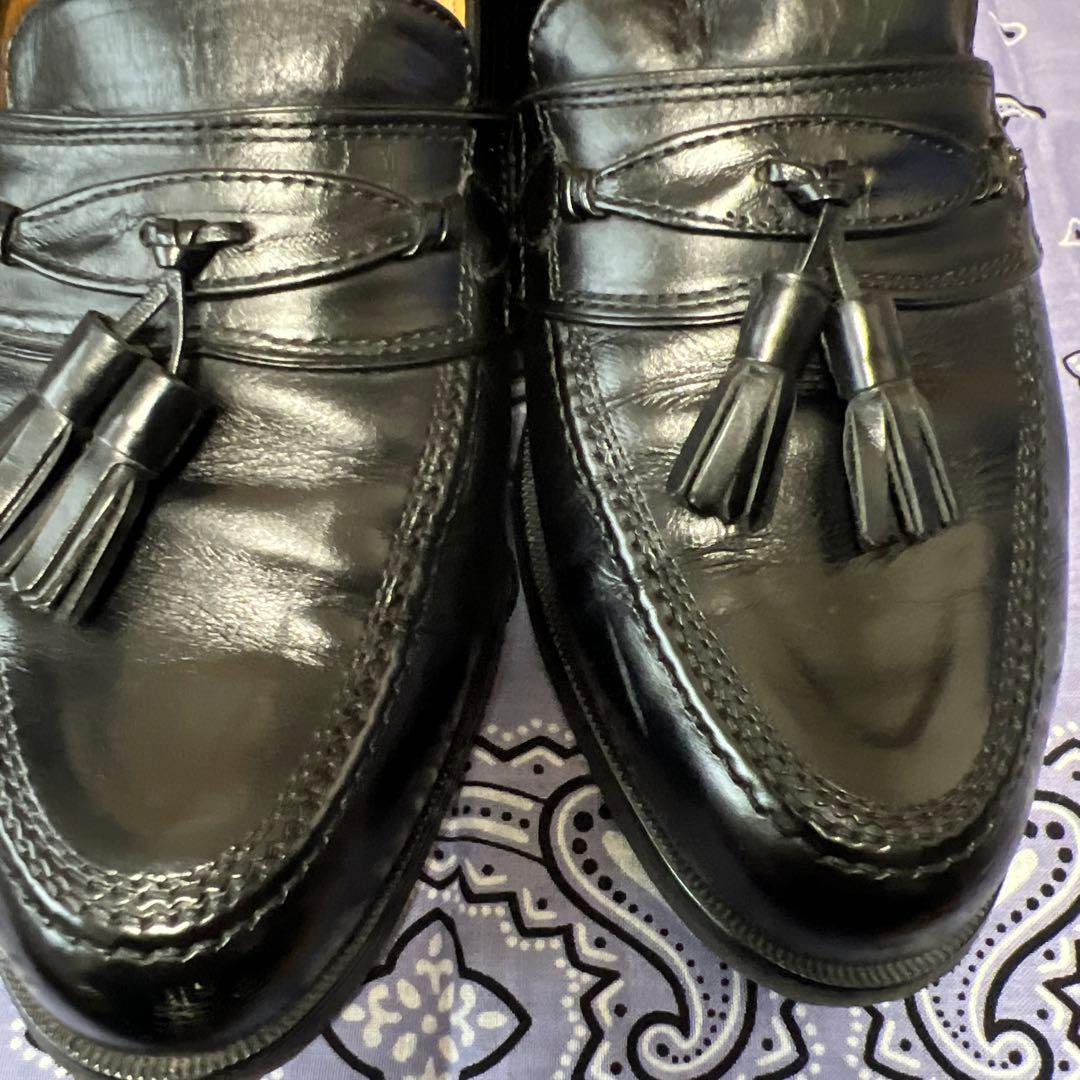 ブラックレザー タッセルローファー