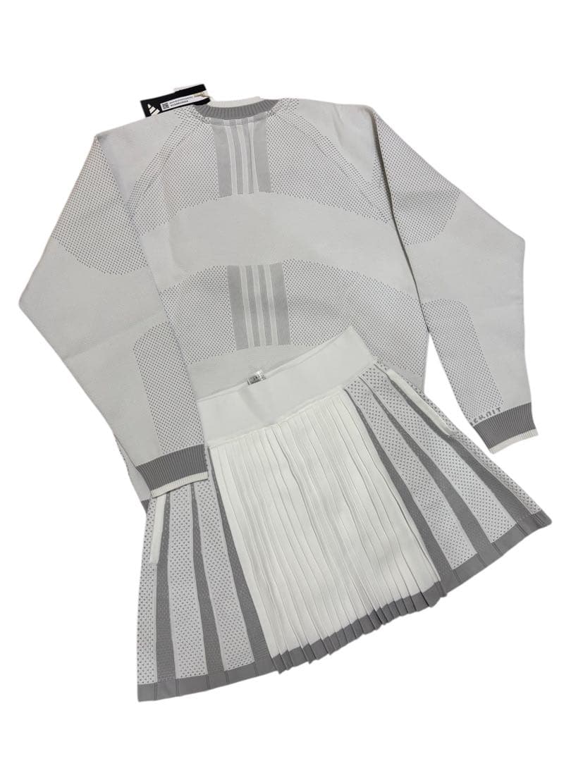 新品アディダス ゴルフ プライムニット トップスMスカートS秋冬