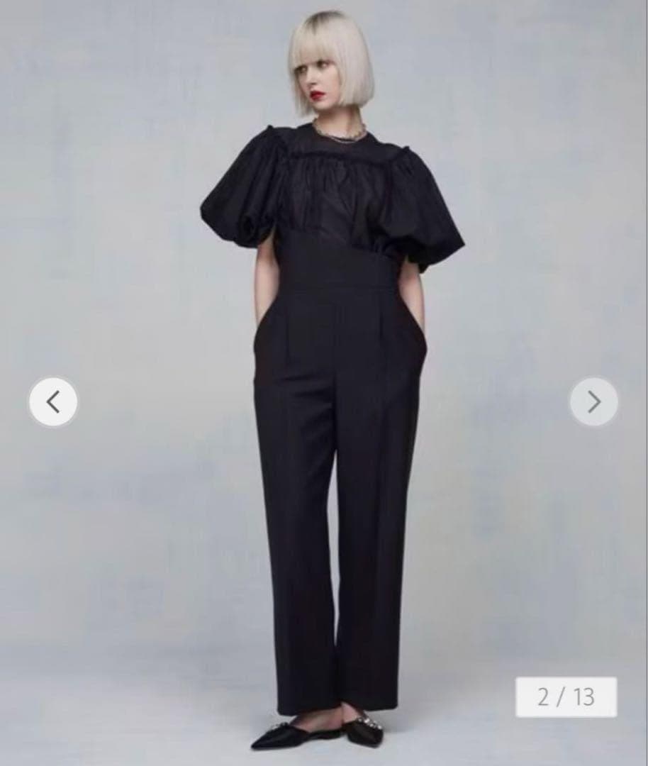 Drawer ドゥロワー ウール モヘア ドロス フレスコ サロペット 38