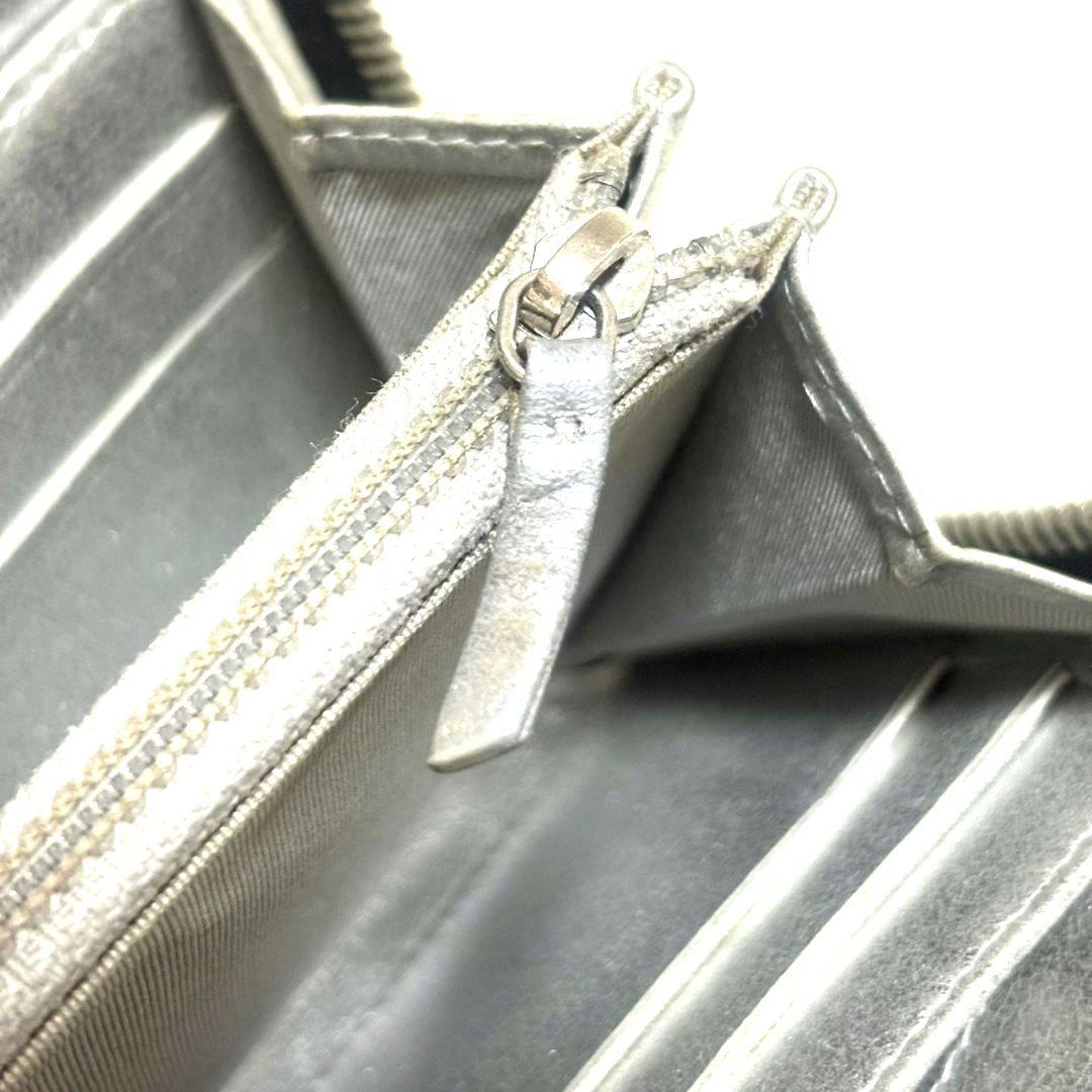 シャネル ラウンドファスナー 長財布 カーフスキン ココマーク ギャランティ付き