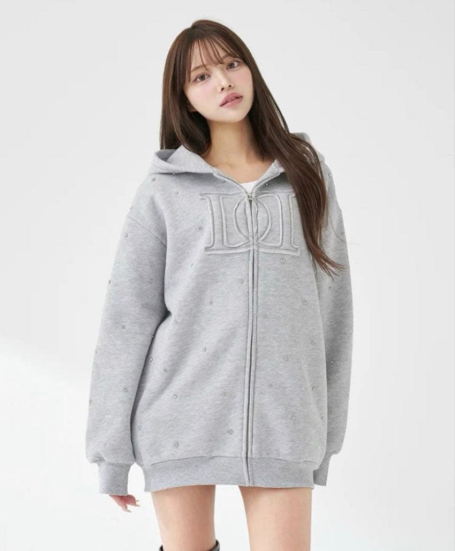 Darich DD ロゴビジュージップパーカー GRY FREE