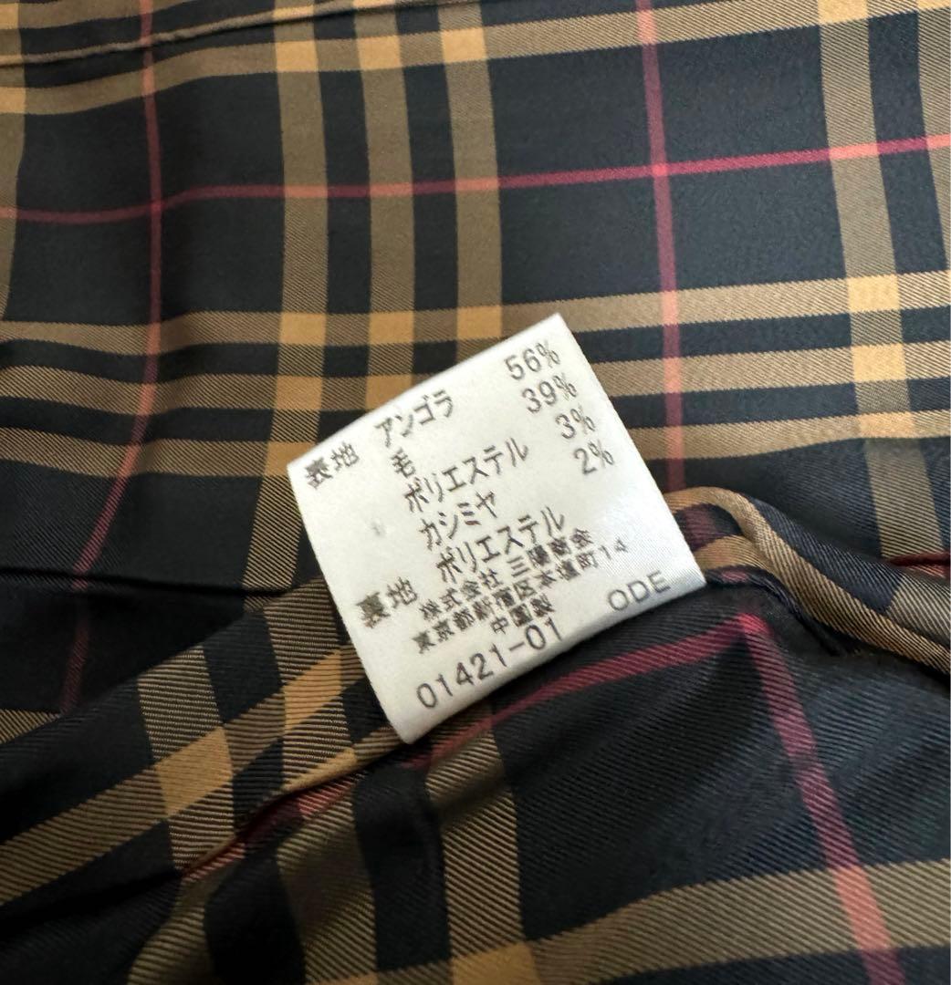 バーバリー ブルーレーベル　コート　ブラック　36 カシミヤ混