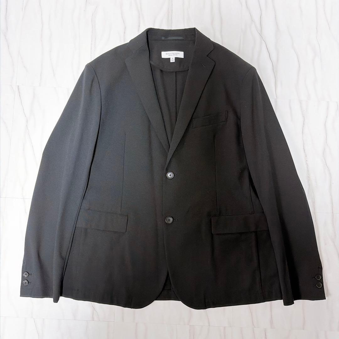 《美品》ユナイテッドアローズ イージースーツセットアップ ストレッチ 黒 XL