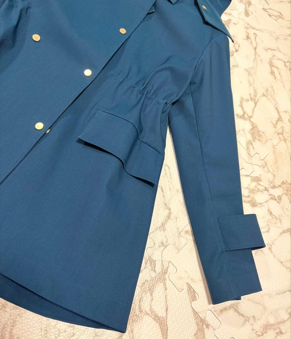 美品✨ノーブル　ウインドプルーフテントシルエットブルゾン　グリーン　S