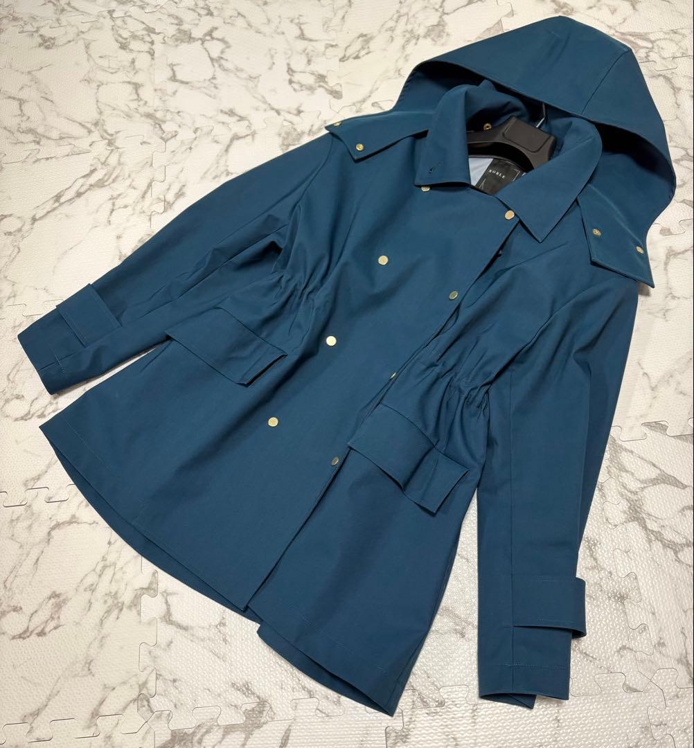 美品✨ノーブル　ウインドプルーフテントシルエットブルゾン　グリーン　S