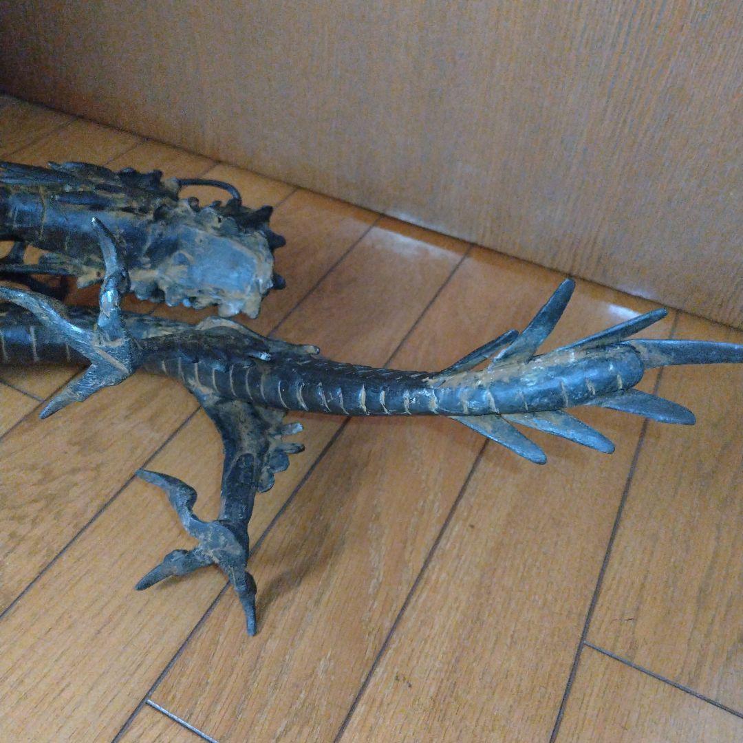 蒼*ウ様 鉄製　龍の置物　５０センチビッグサイズ　台付