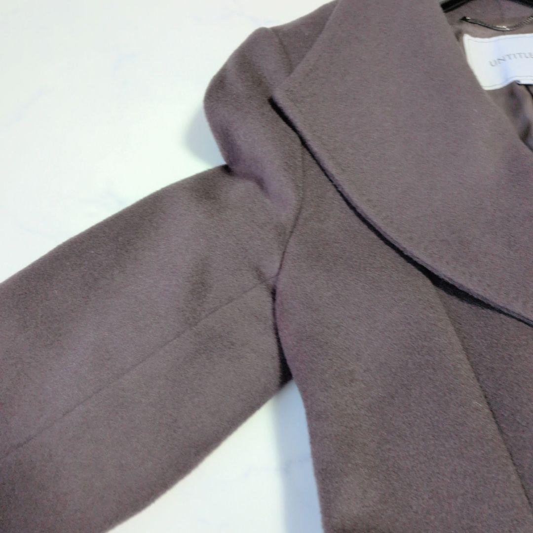 UNTITLED アンタイトル ロングコート ウール ベルテッド ベルト付き 3