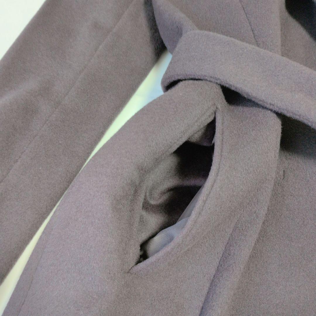 UNTITLED アンタイトル ロングコート ウール ベルテッド ベルト付き 3