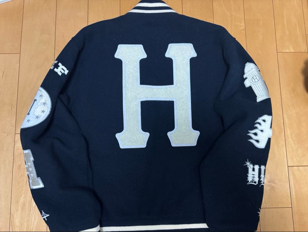 HUF 20周年 スタジャン フルデコスタジャン 刺繍ロゴ　Mサイズ