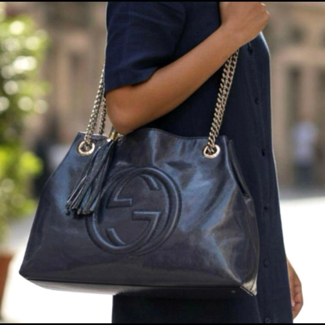 あ*み様 【GUCCI】y2k インターロッキングG leather bag ワ