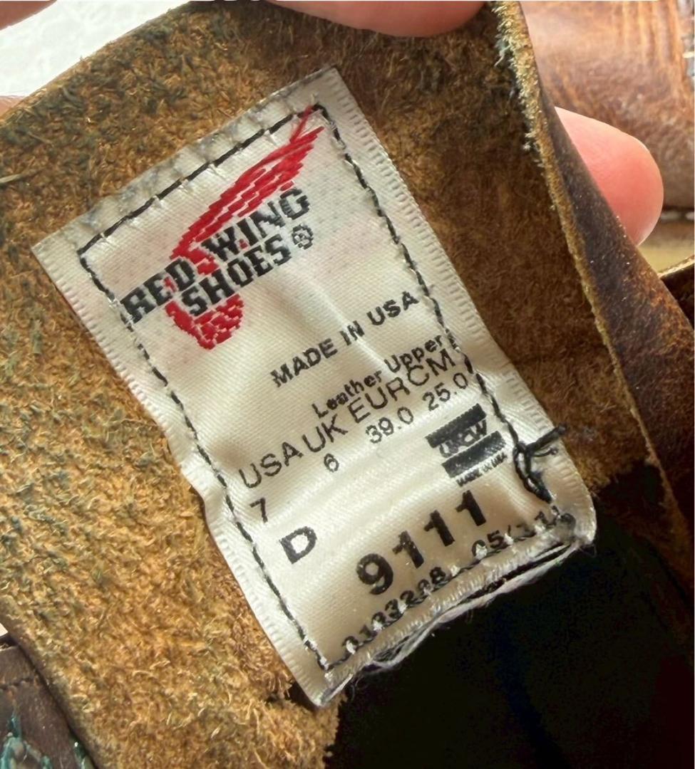 レッドウイング セッター プレーンブーツ カッパーラフアンドタフ US7 25㎝