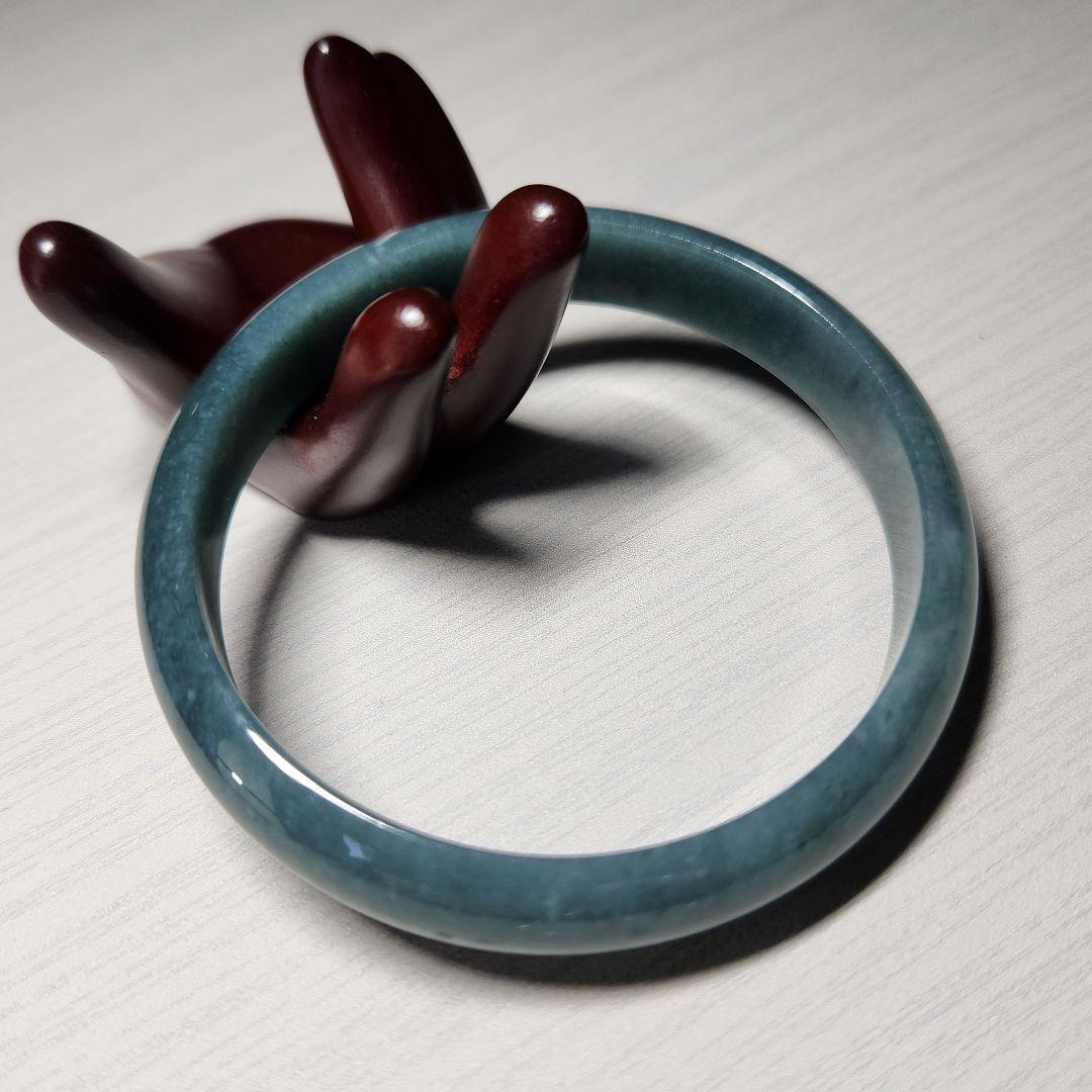 希少！【新品】天然グアテマラ産 青翡翠 バングル ★ お守り