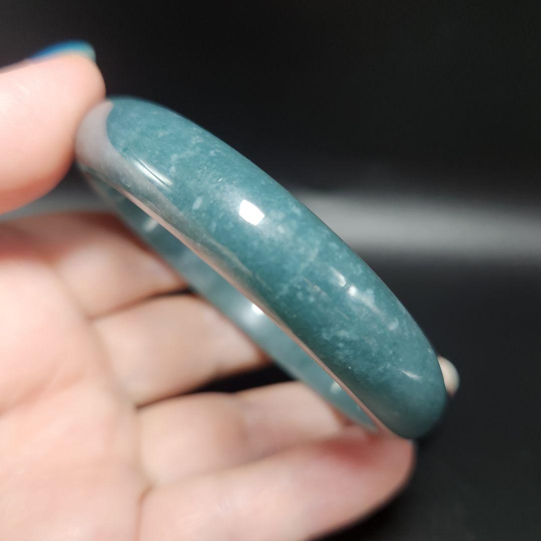 希少！【新品】天然グアテマラ産 青翡翠 バングル ★ お守り