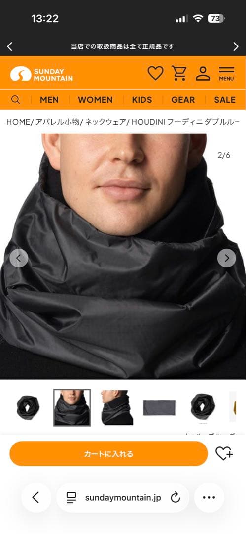 フーディニ　ルーパー　HOUDINI 新品　ネックウォーマー　マフラー　ARC