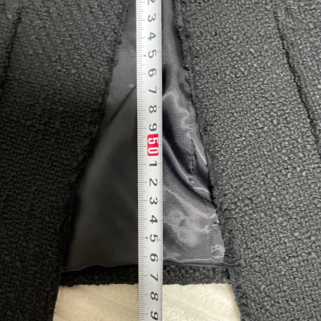 PLAGE[GIRL]ツイードノーカラージャケット　黒　ブラック　38サイズ　M