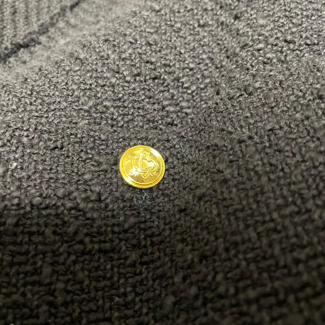 PLAGE[GIRL]ツイードノーカラージャケット　黒　ブラック　38サイズ　M