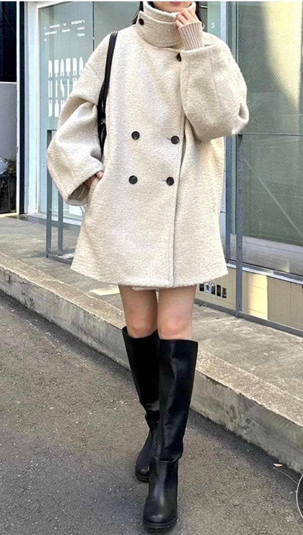 mystic シャギーミドルコート