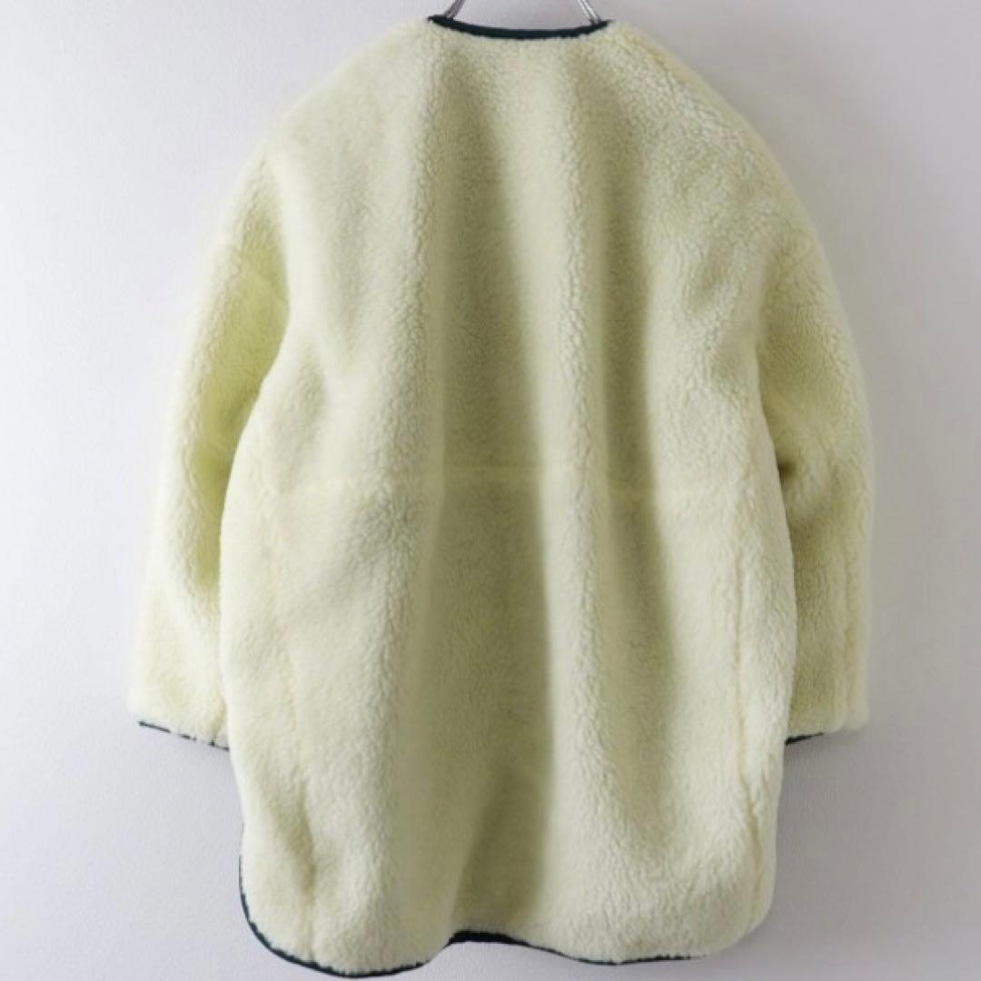 ナゴンスタンス ジップアップボアブルゾン オフホワイト キッズ130リバーシブル