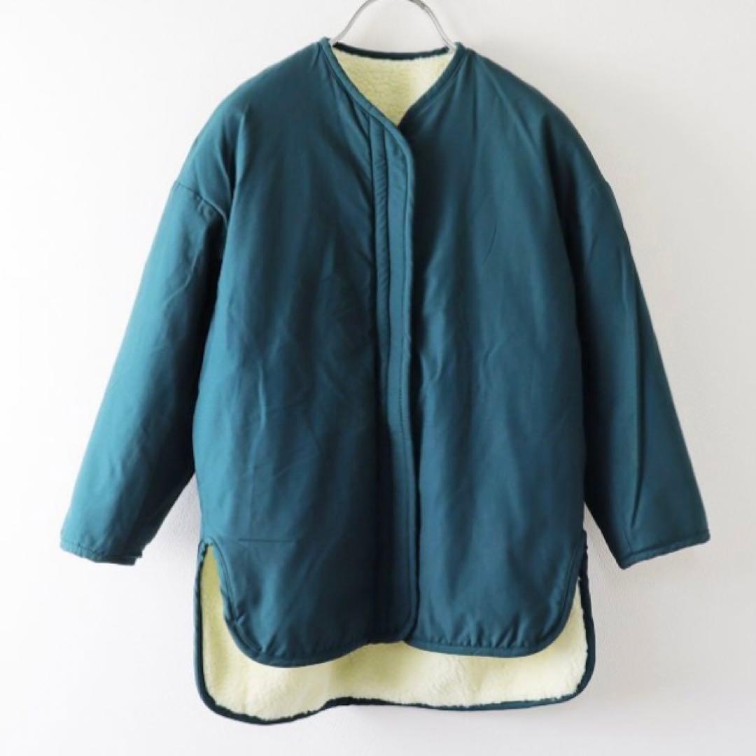 ナゴンスタンス ジップアップボアブルゾン オフホワイト キッズ130リバーシブル