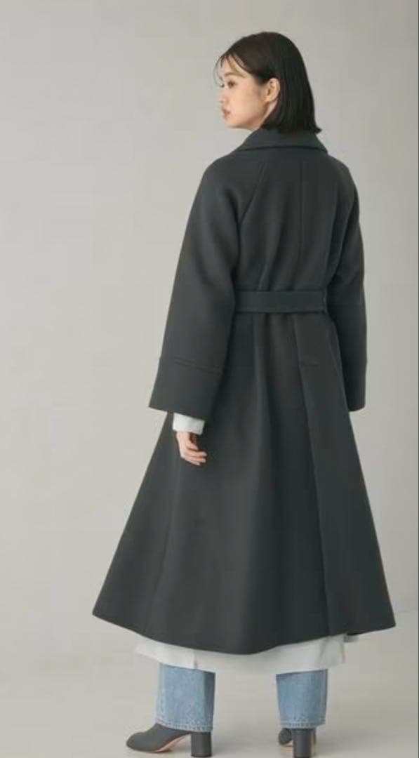 ＜EMMEL REFINES＞EM ベルテッド フレア ロングコート