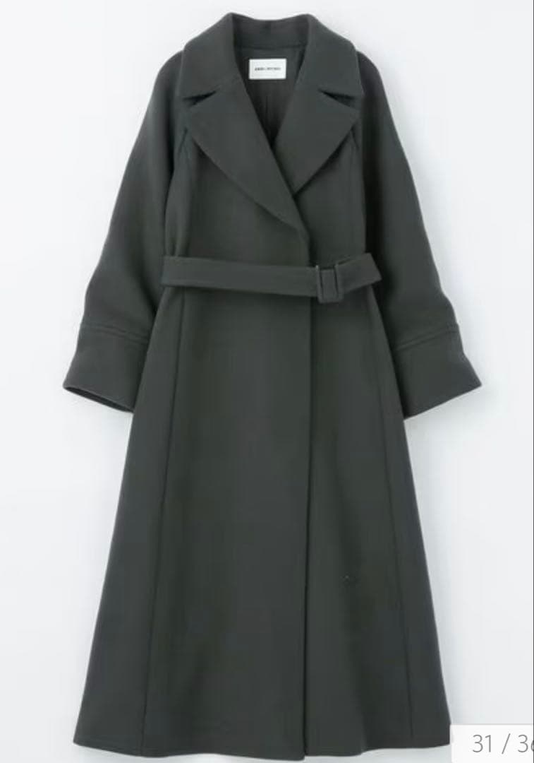 ＜EMMEL REFINES＞EM ベルテッド フレア ロングコート