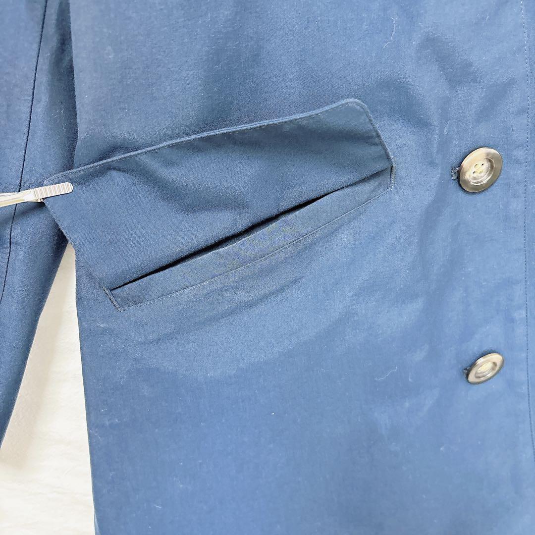 エーグル◆ゴアテックスステンカラーコート(M)紺 フード付き 防水 高機能素材