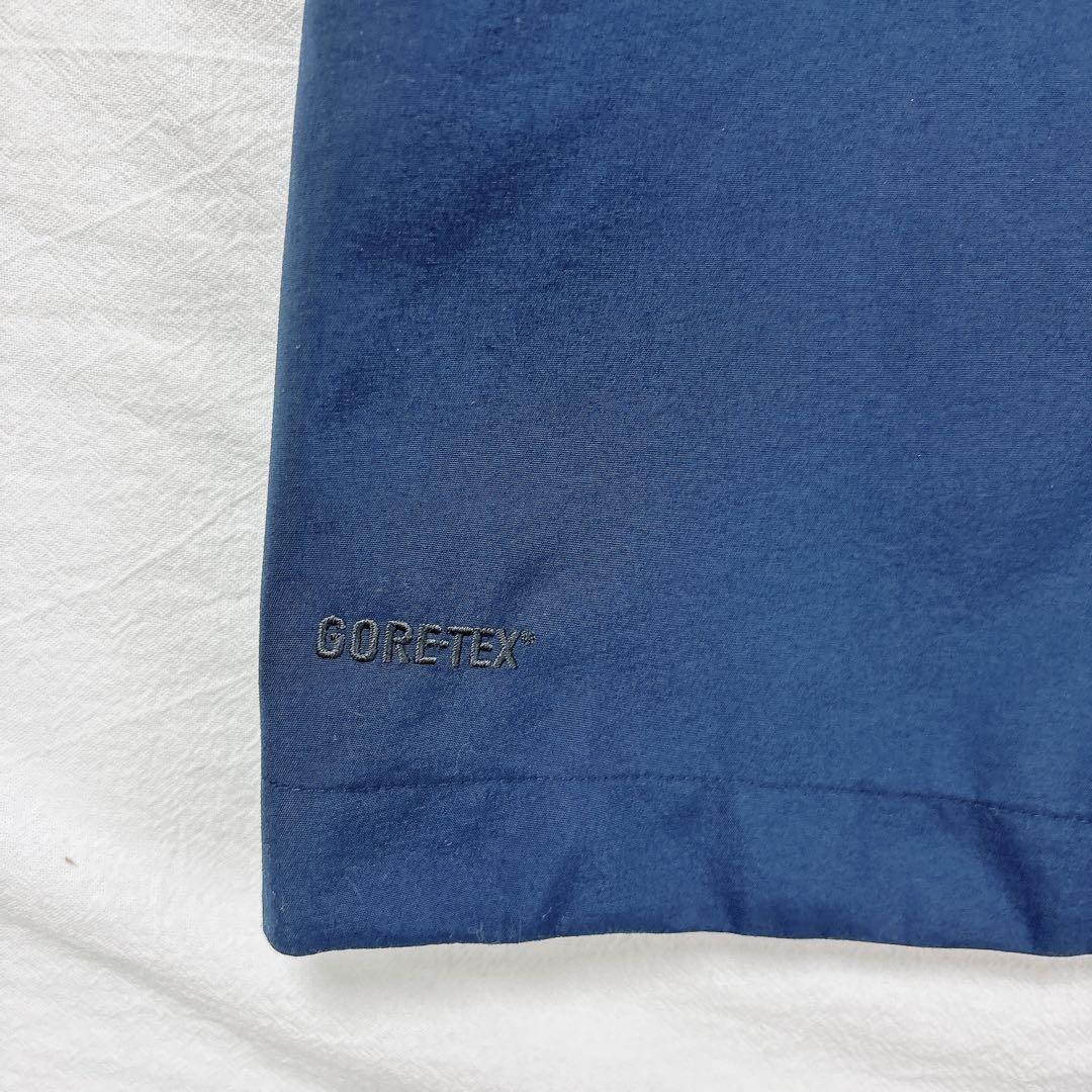 エーグル◆ゴアテックスステンカラーコート(M)紺 フード付き 防水 高機能素材