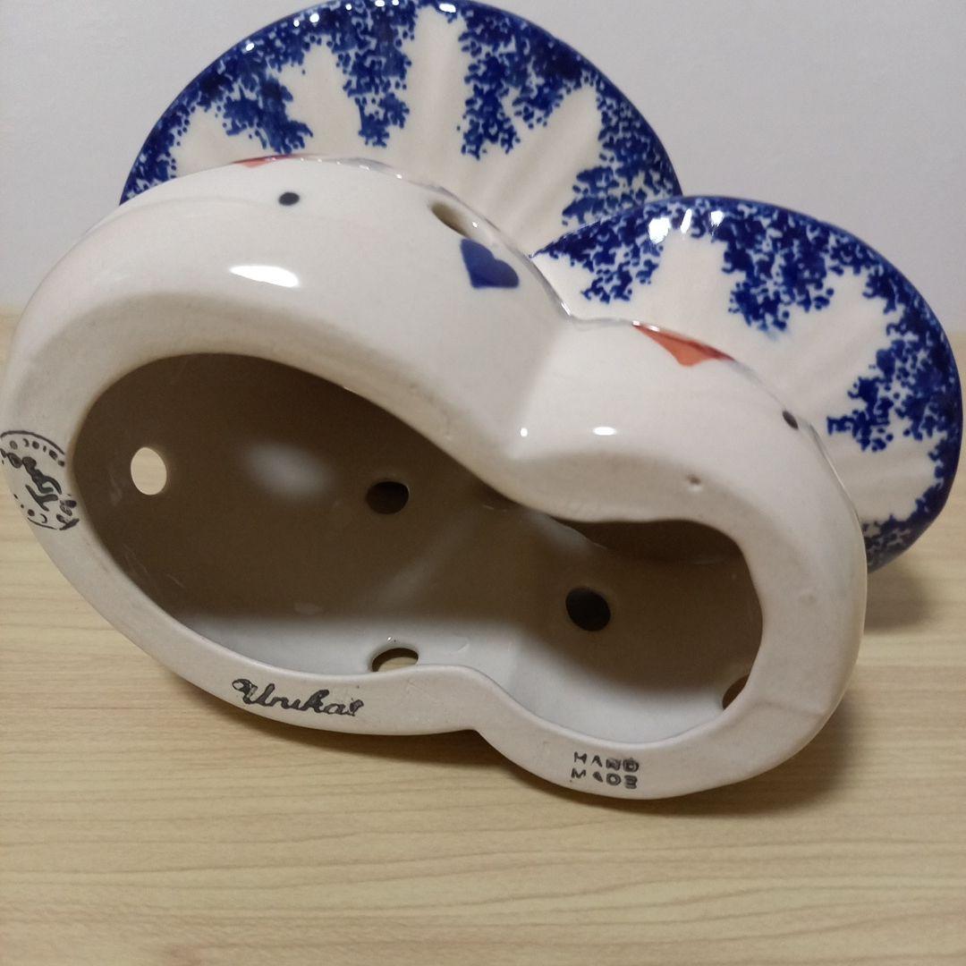 ポーリッシュポタリー　きのこ　キャンドルホルダー