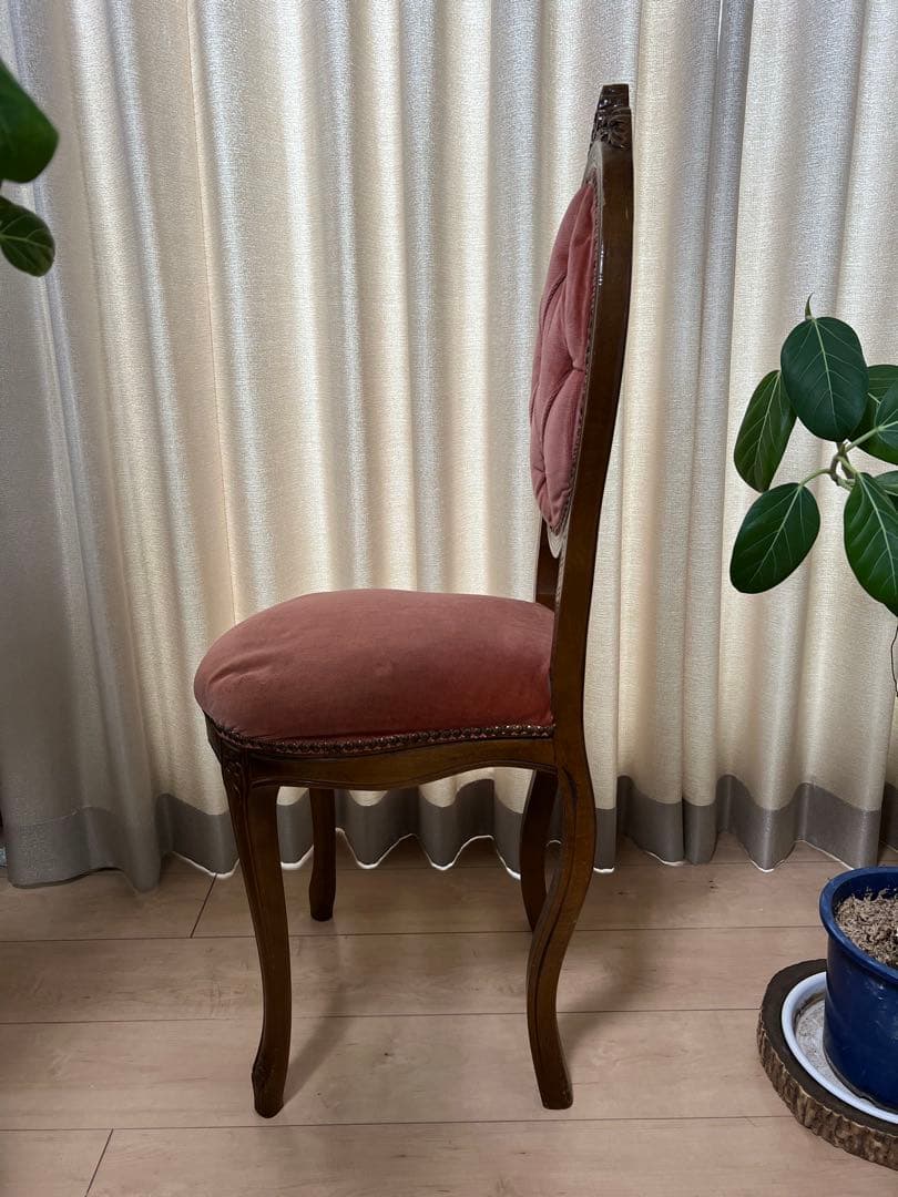 アンティーク調チェア ベルベット 猫脚