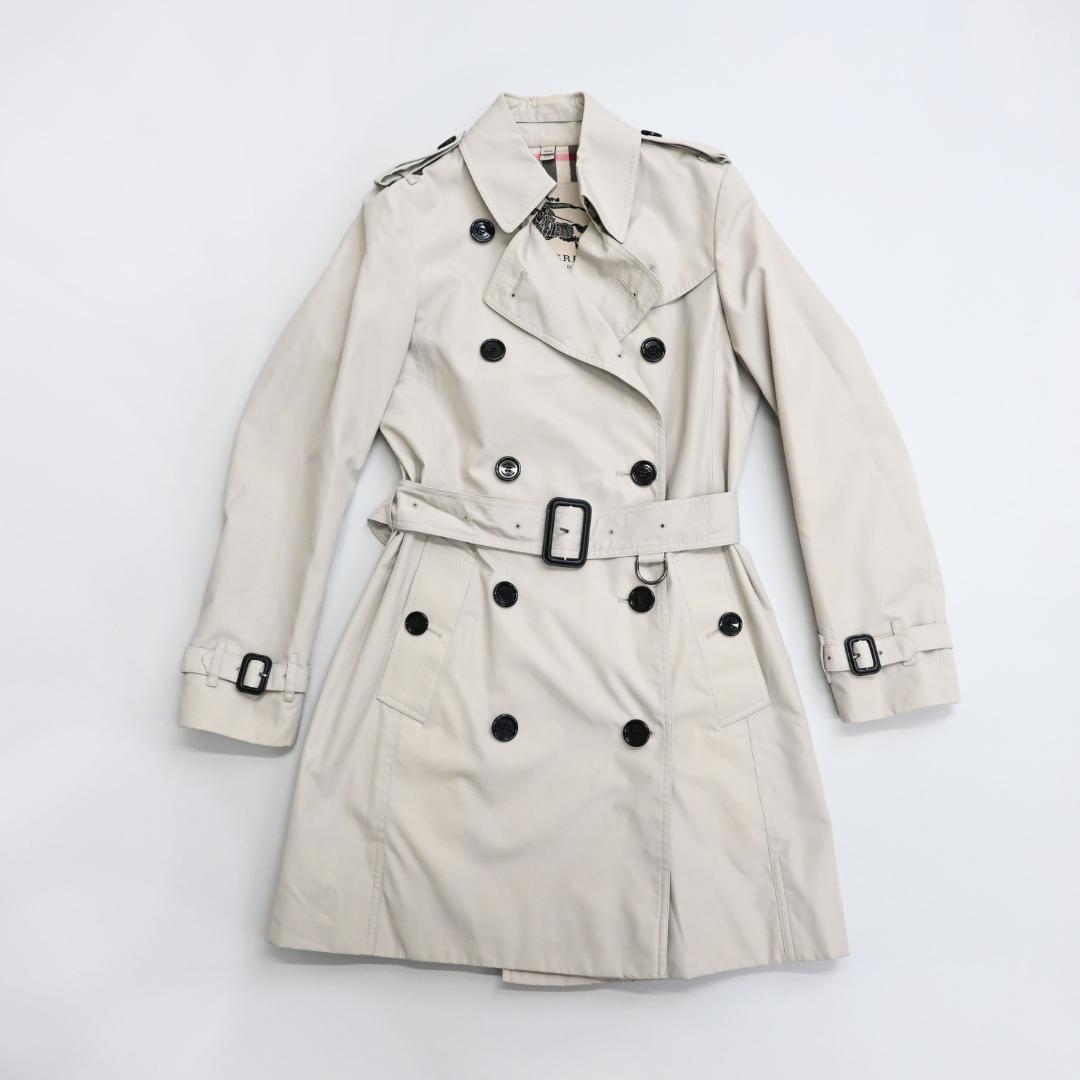 47944★年 バーバリー トレンチコート ノバチェック 近年 ベージュ*