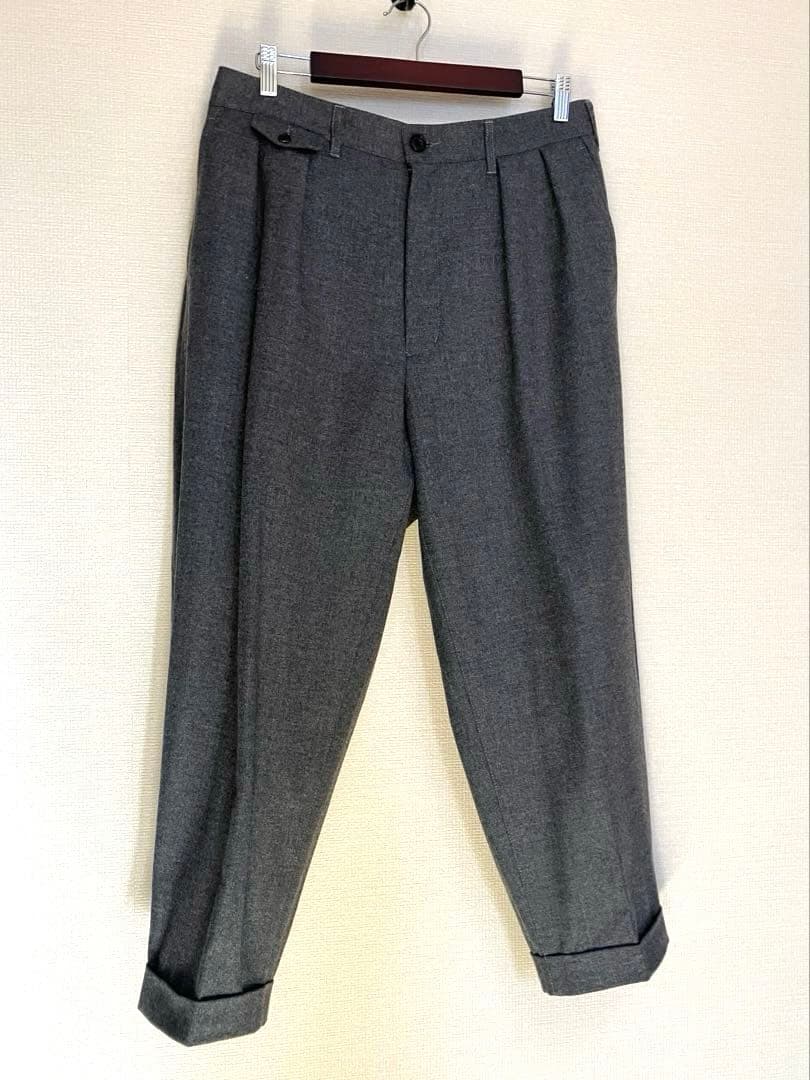 t*t様 百名品！ ビームスプラス 2プリーツトラウザーズ ウールフランネル