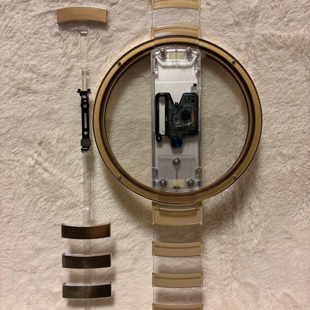 ◆美品◆SEIKO ゴールド掛時計 クォーツ振り子付きMade in Japan