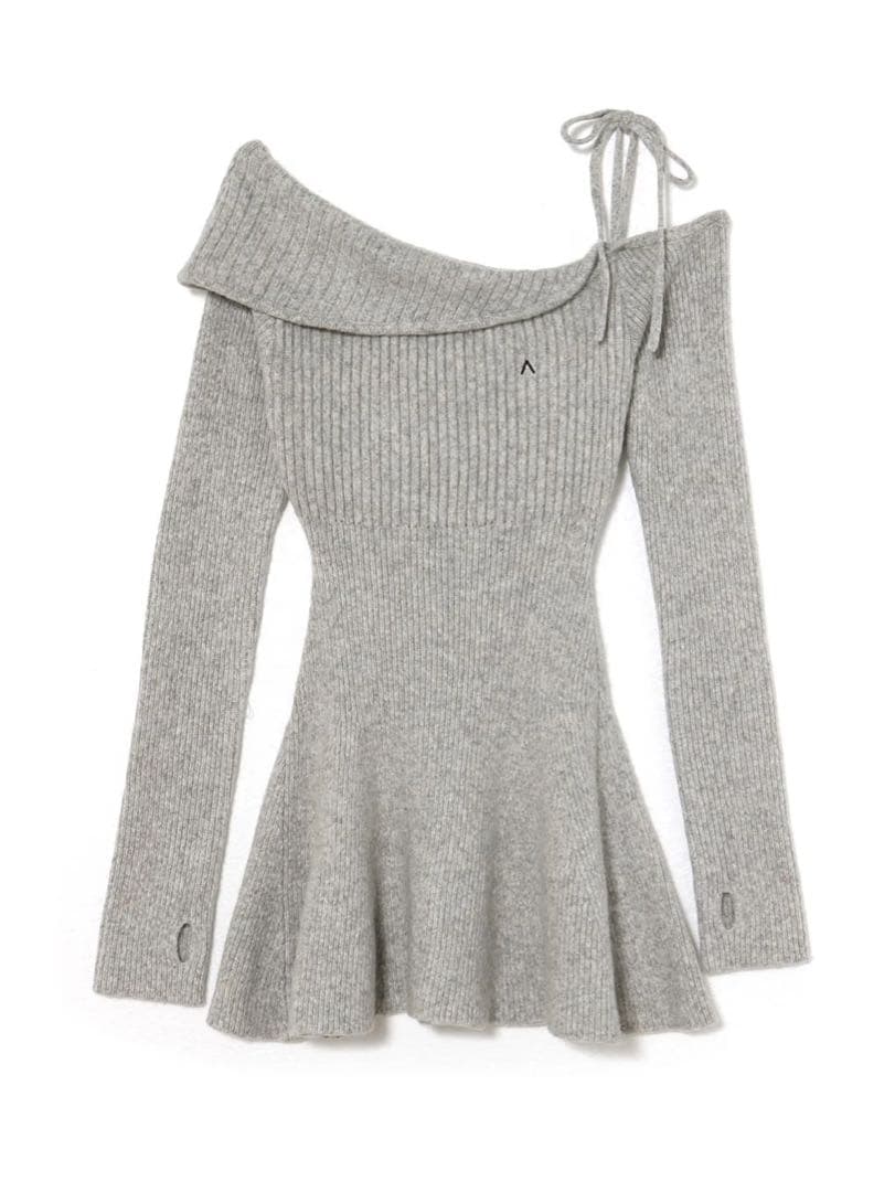 ワンピース Andmary Wendy flare mini dress gray