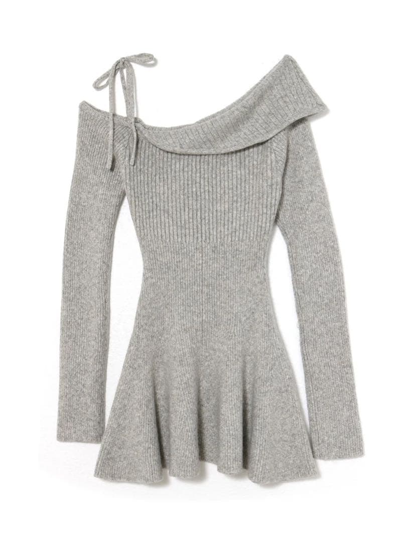ワンピース Andmary Wendy flare mini dress gray